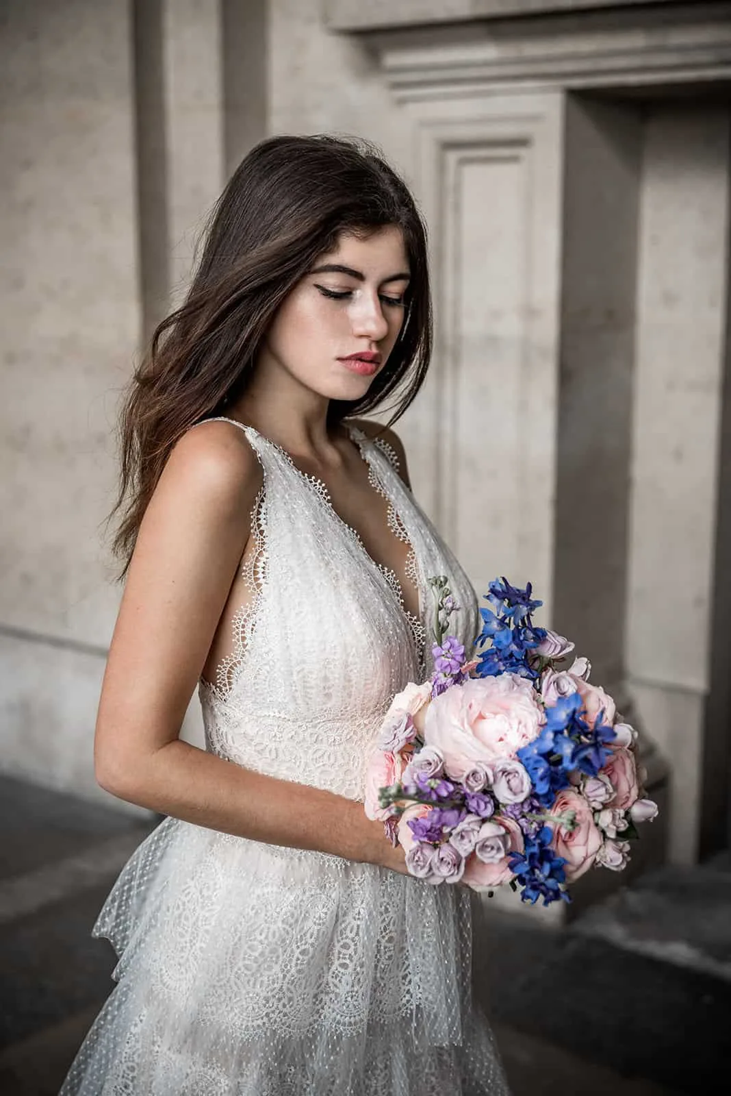 Brautportrait beim Editorial in Paris